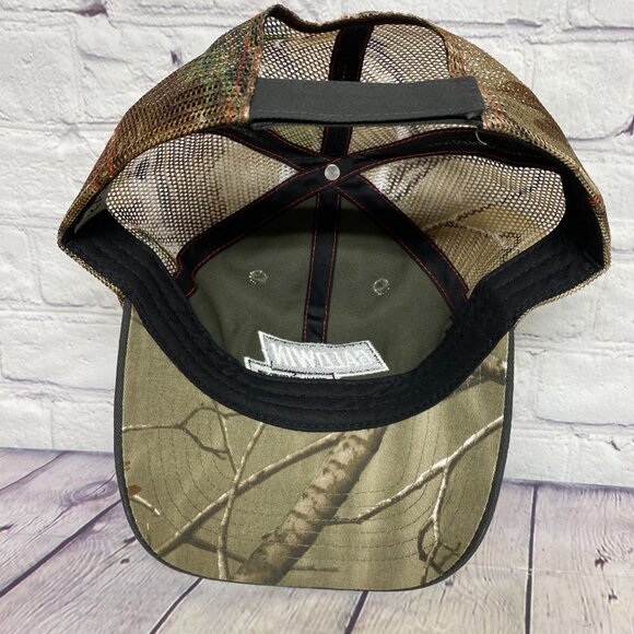 Camo Trucker Hat Mesh Cap Strap Back Baldwin Filters Real Tree AP Camouflage New - Picture 7 of 9